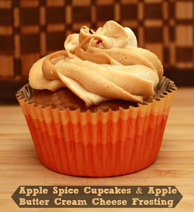 Recipe : Apple Spice Cupcakes With Apple Butter Cream Cheese Frosting.