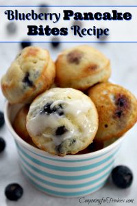 Looking for a new recipe to try for breakfast? Check out these easy and yummy Blueberry Pancake Bites! They are also freezer friendly!