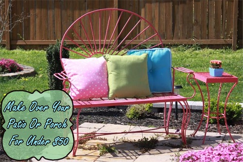 Make Over Your Patio Or Porch For Under $50, Easy DIY Make Over To Try