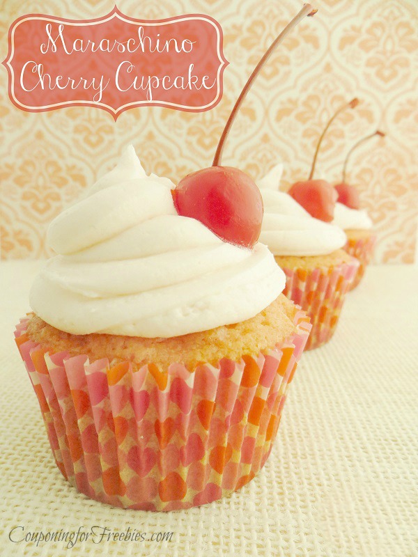 This is a MUST try cupcake recipe. It is a Maraschino Cherry Cupcake Recipe and I am sure you will be making this one over and over again!
